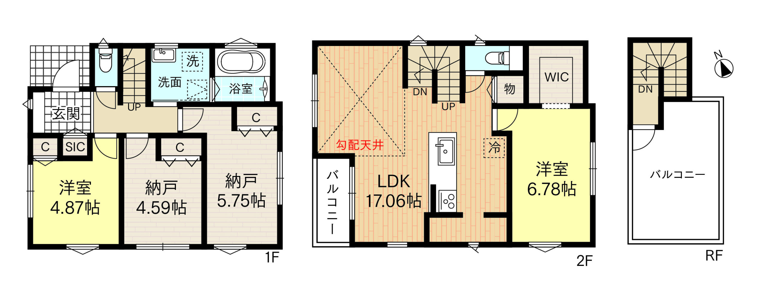 eh013s_茅ヶ崎市寒川町岡田4丁目_新築3棟_間取_2号棟 (1)